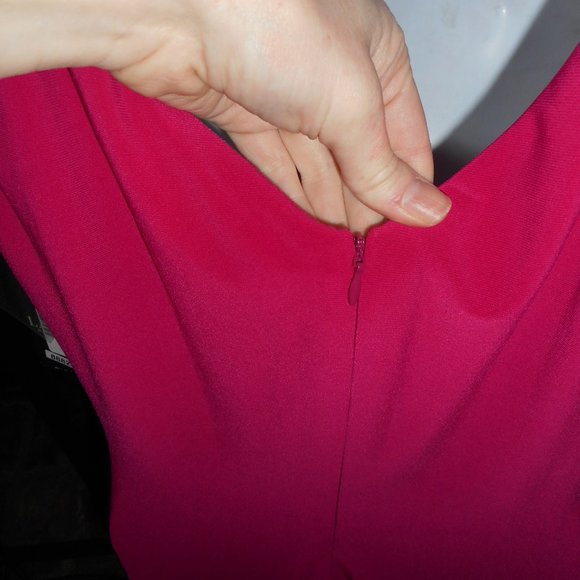 NWT Ralph Lauren Bright Berry Pink full length dress, size 6 - Picture 7 of 11